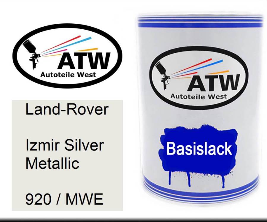 Land-Rover, Izmir Silver Metallic, 920 / MWE: 500ml Lackdose, von ATW Autoteile West.